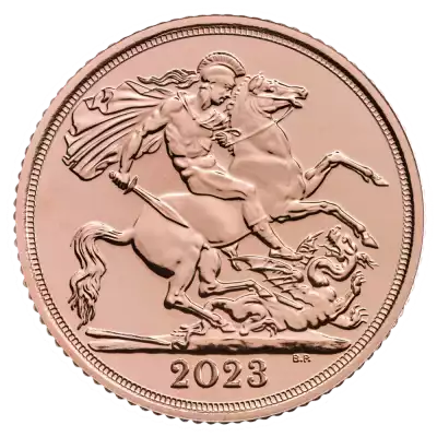 Koronacja Jego Królewskiej Mości Króla Karola III pół Suwerena 2023 - złota moneta