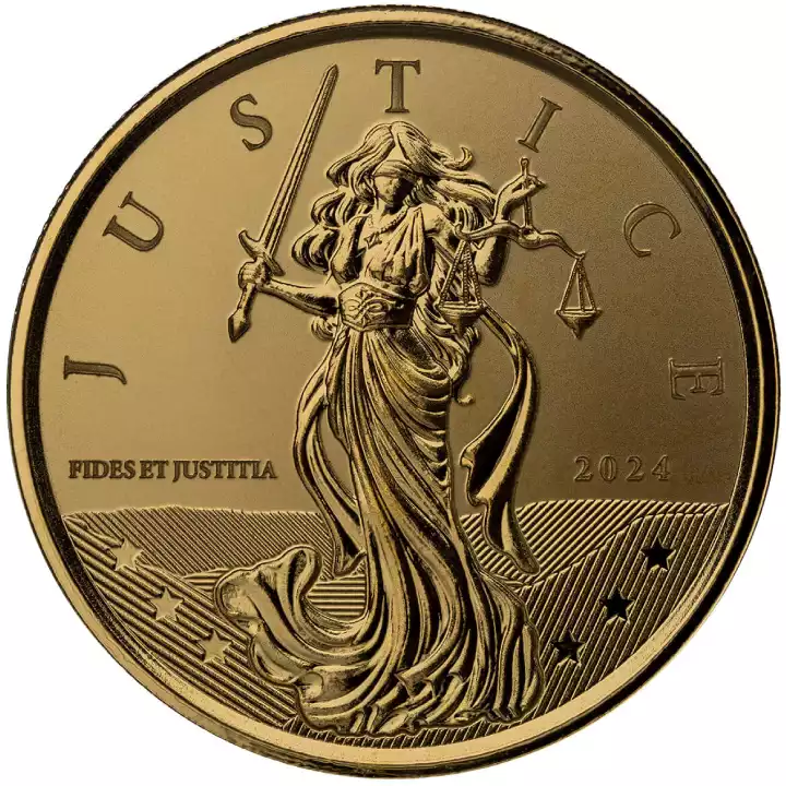 Lady Justice 1 uncja 2024 Proof - złota moneta