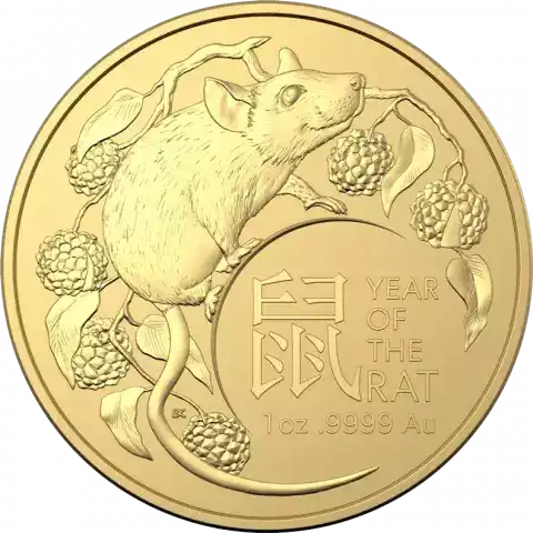Lunar: Rok Szczura 2020 1 uncja RAM - złota moneta