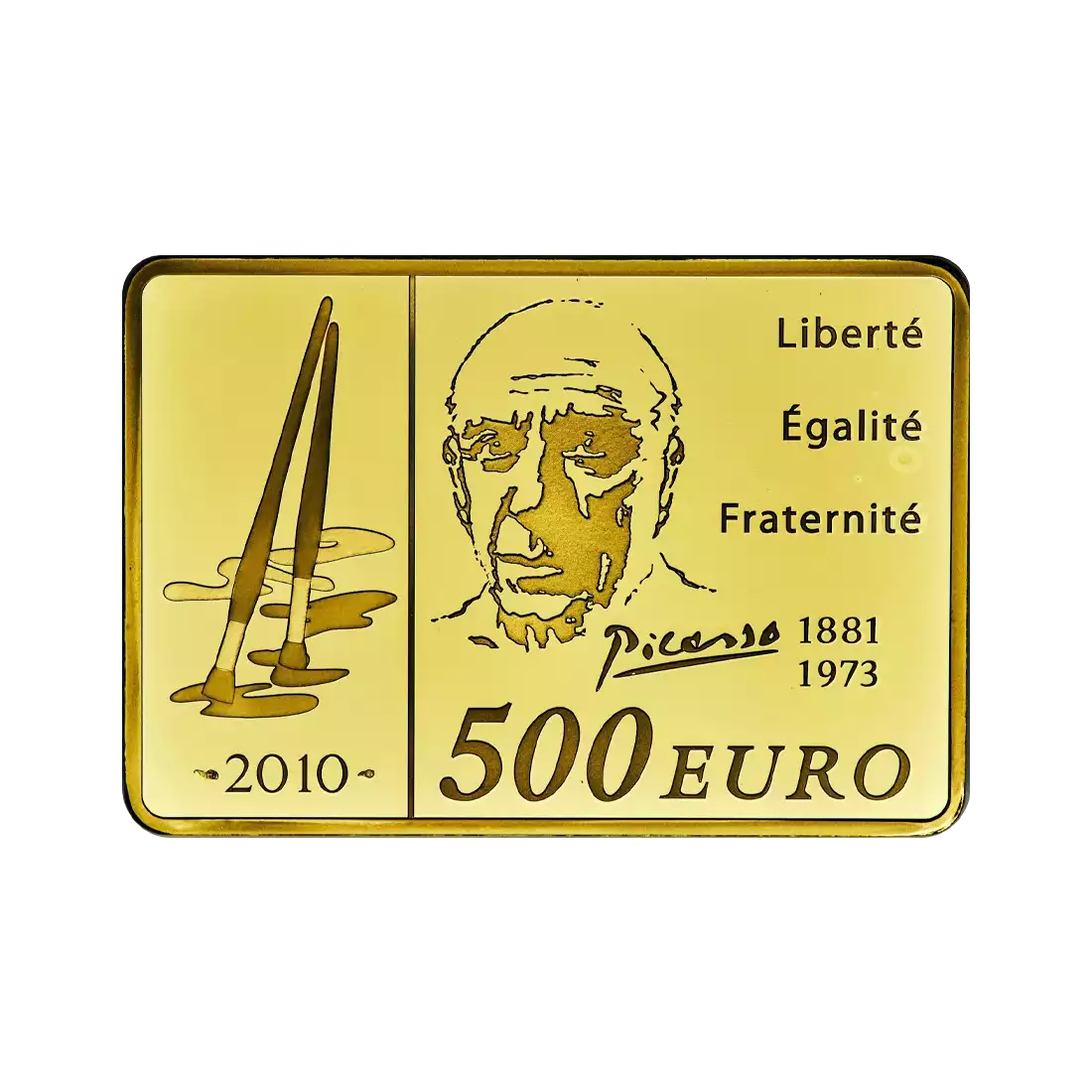 Picasso 500 Euro 2010 - złota moneta