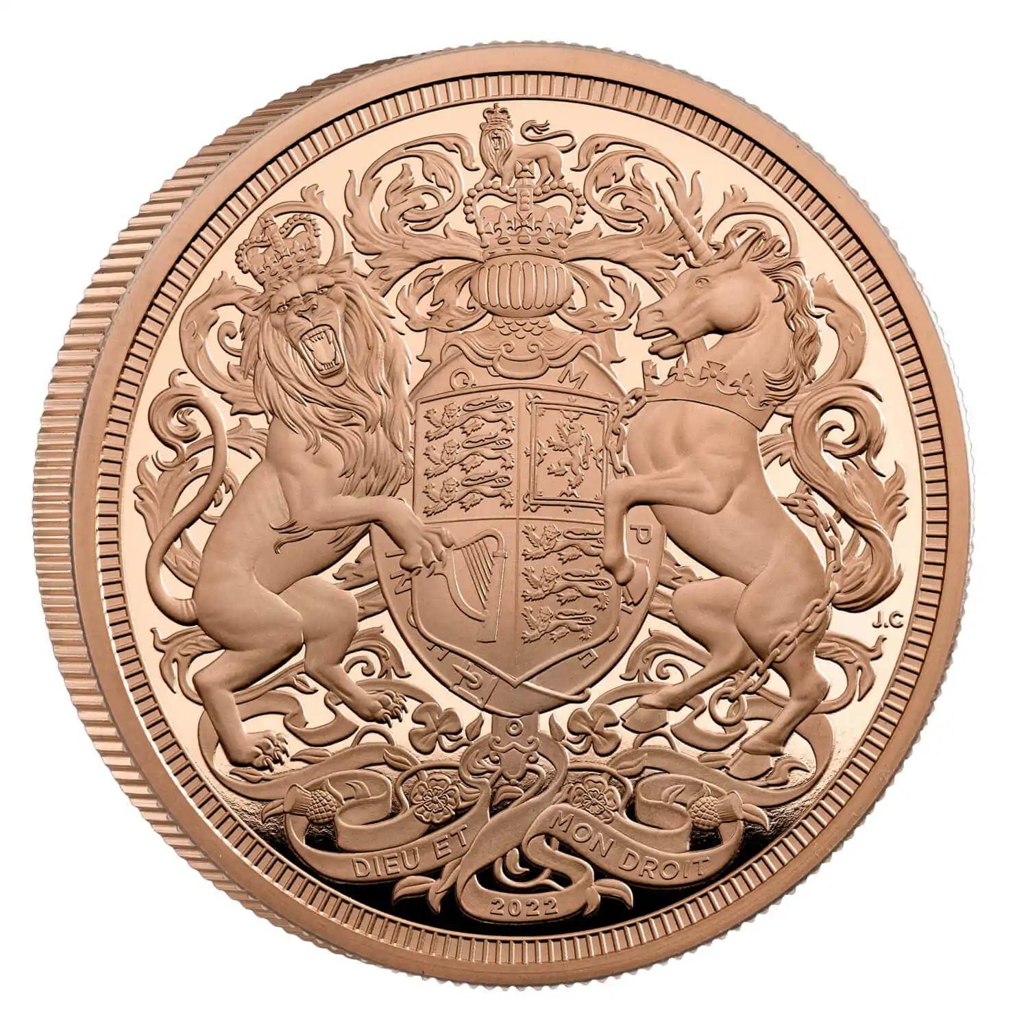Pięć Brytyjskich Suwerenów 2022 - Memoriał Królowej Elżbiety II Proof - złota moneta