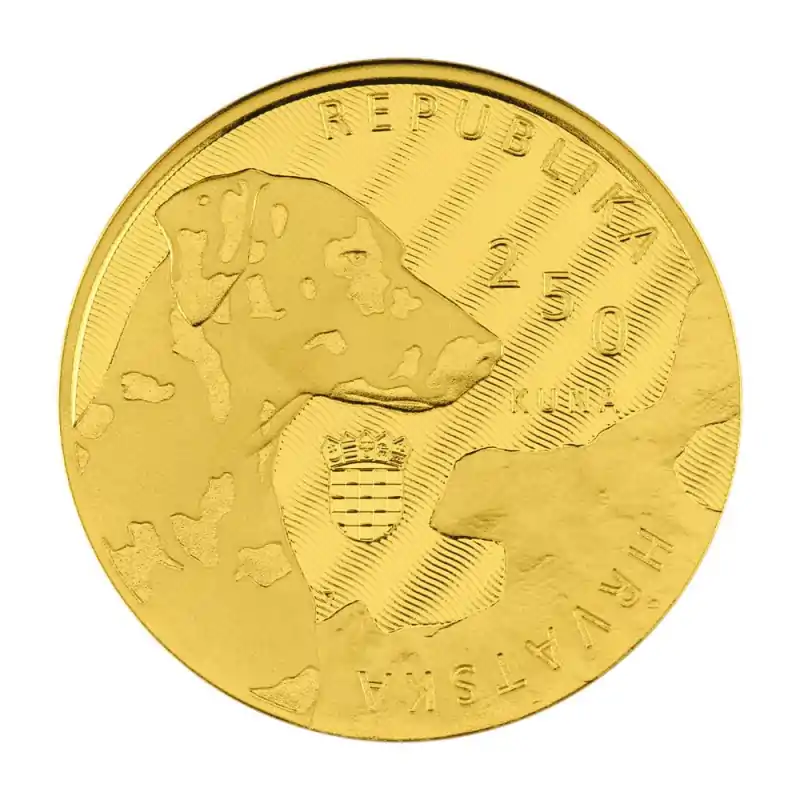 Pies dalmatyńczyk 1/4 uncji 2021 - złota moneta