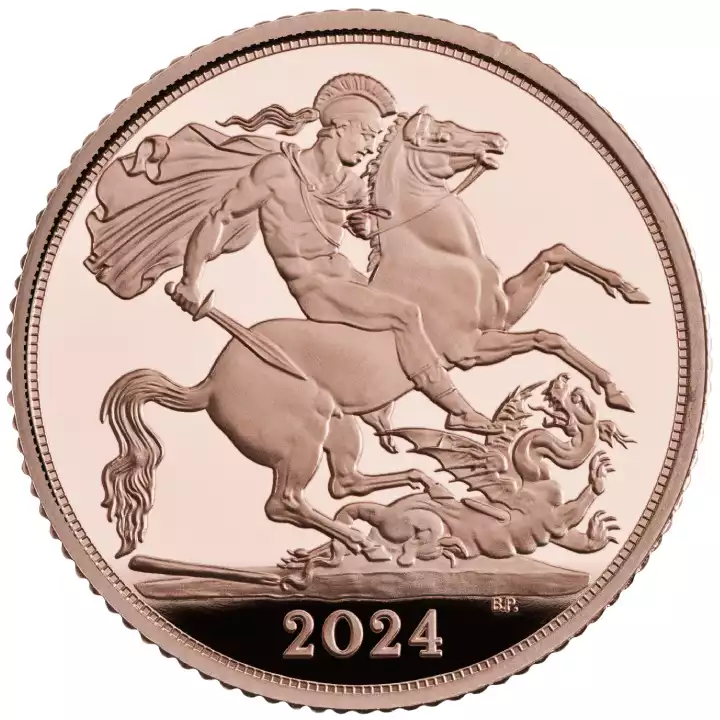 Pół Brytyjskiego Suwerena 2024 Proof - złota moneta