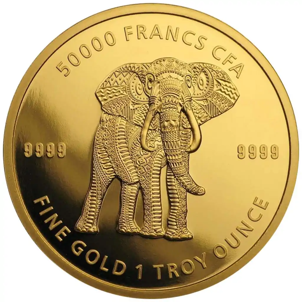 Czad Mandala Słoń Mandala 2019 1 uncja - złota moneta