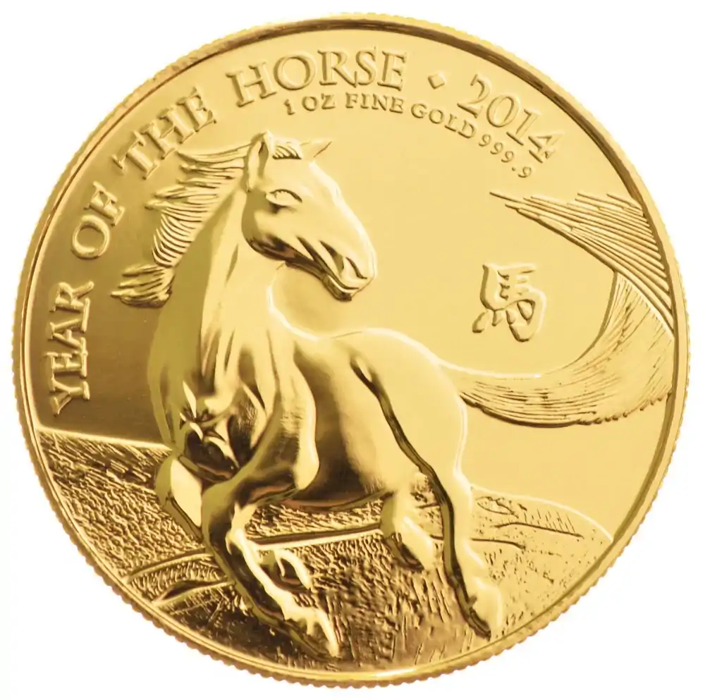 Lunar: Rok Konia 1 uncja 2014 UK - złota moneta