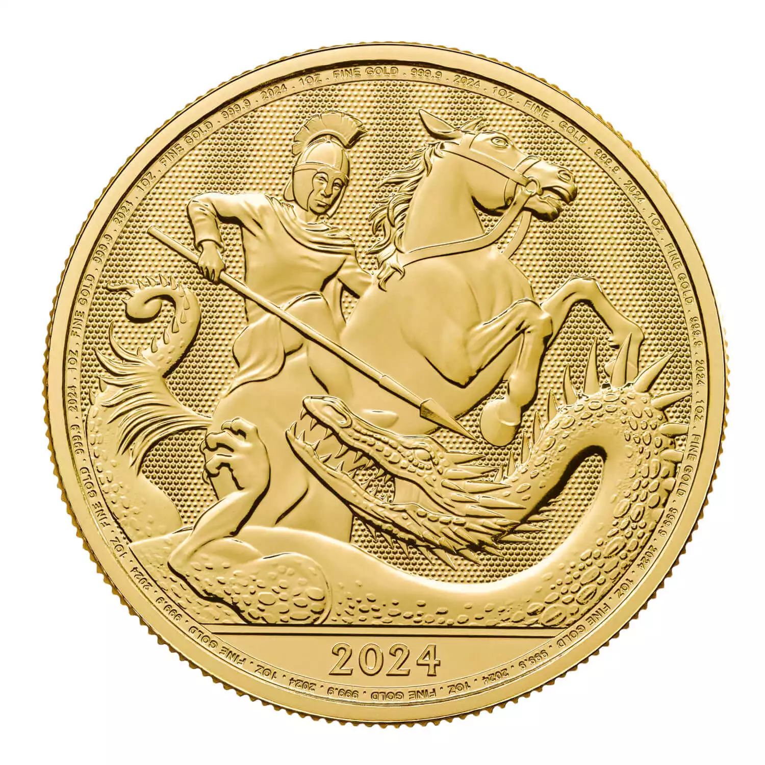 Św. Jerzy i Smok 1 uncja 2024 - złota moneta