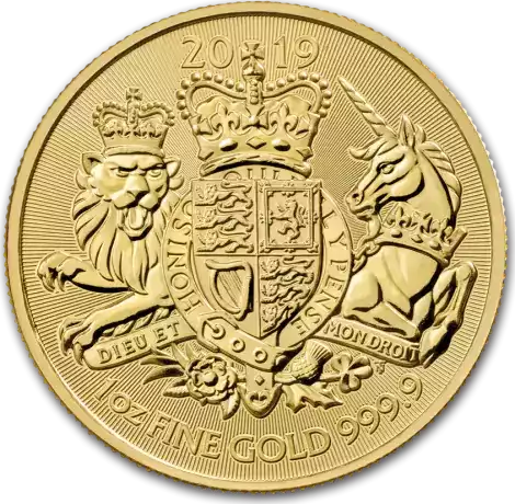 The Royal Arms 1 uncja 2019 - złota moneta