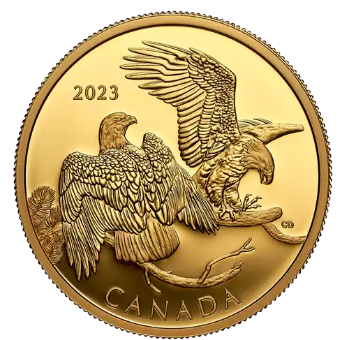 The Striking Bald Eagle 200 CAD Złoto 2023 Proof - złota moneta