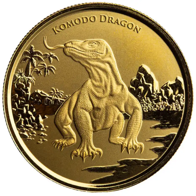 Tokelau Komodo Dragon 1 uncja 2022 Proof - złota moneta