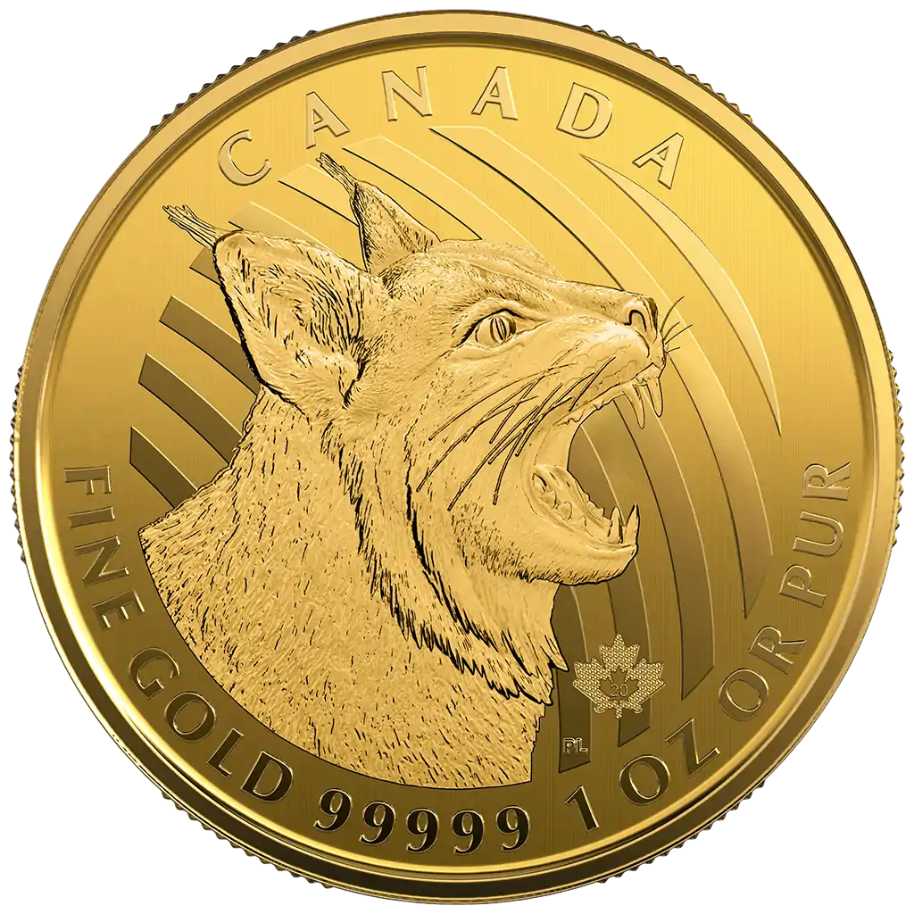 Zew Natury: Kanadyjski Ryś 1 uncja 2020  - złota moneta
