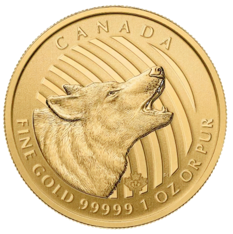 Zew Natury: Wyjący Wilk 1 uncja 2014 - złota moneta