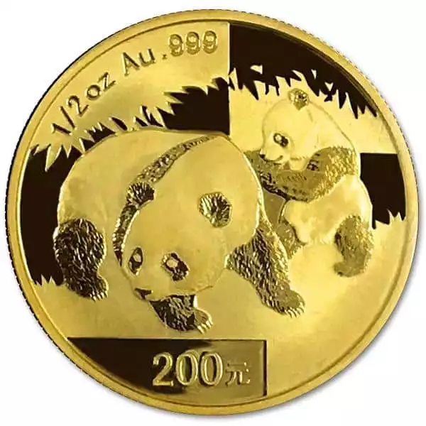 Chińska Panda 1/2 uncji 2008 - złota moneta