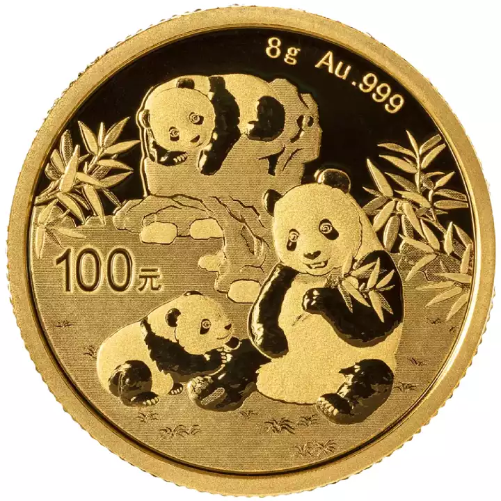 Chińska Panda 8 gramów 2025 - złota moneta