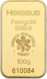 Zestaw 5 x złota sztabka 100 gramów różni producenci