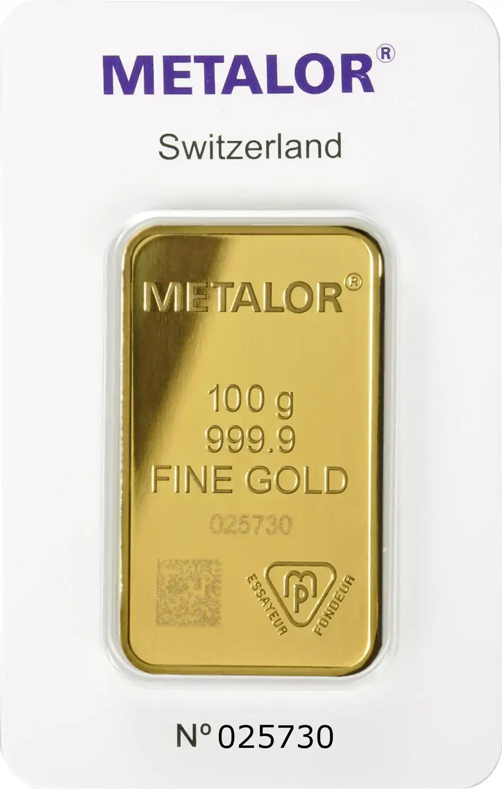 Złota sztabka 100 gramów Metalor