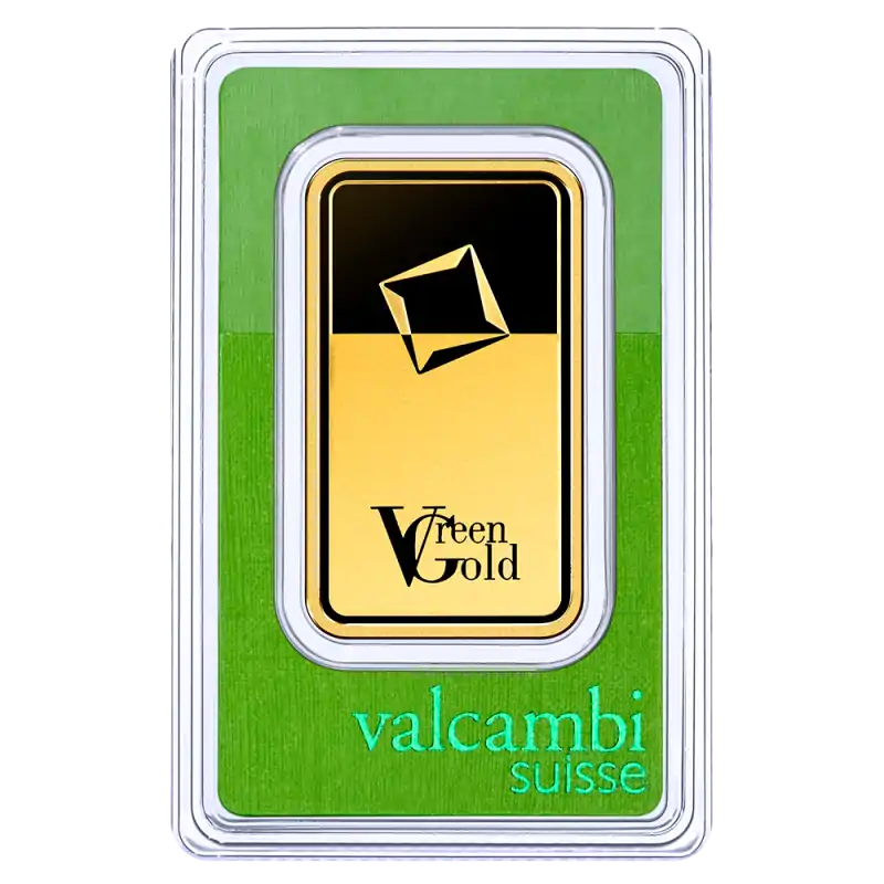 Złota sztabka 100 gramów Valcambi Green Gold