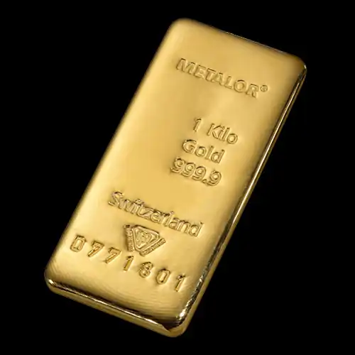 Złota sztabka 1000 gramów Metalor