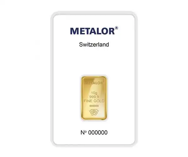 Złota sztabka 20 gramów Metalor