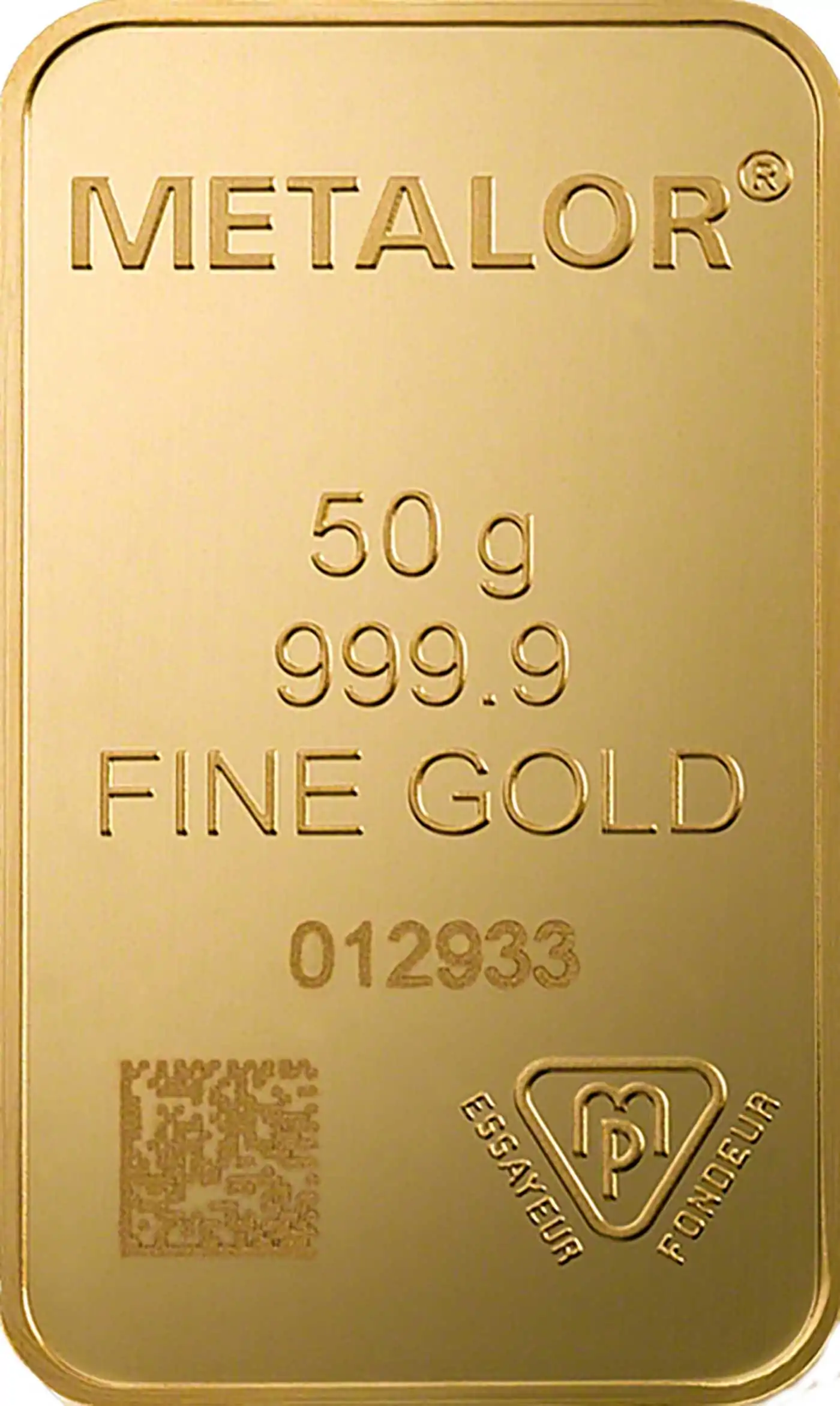 Złota sztabka 50 gramów Metalor