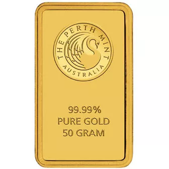 Złota sztabka 50 gramów Perth Mint