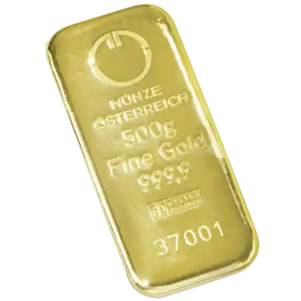 Złota sztabka 500 gramów Münze Österreich