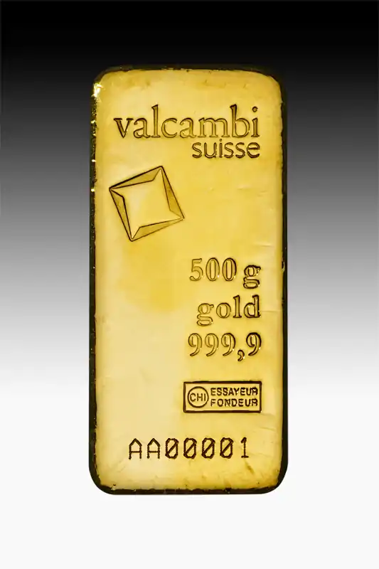 Złota sztabka 500 gramów Valcambi