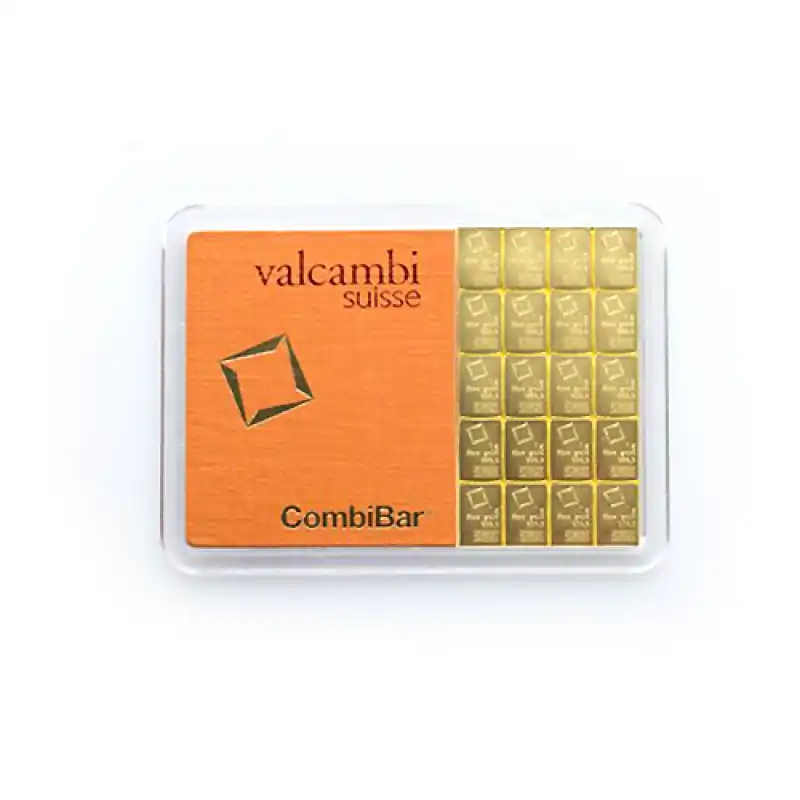 Złota sztabka Valcambi 20 x 1g Combibar