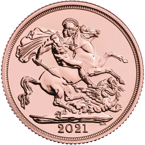 Złoty Brytyjski Suweren 2021 - złota moneta