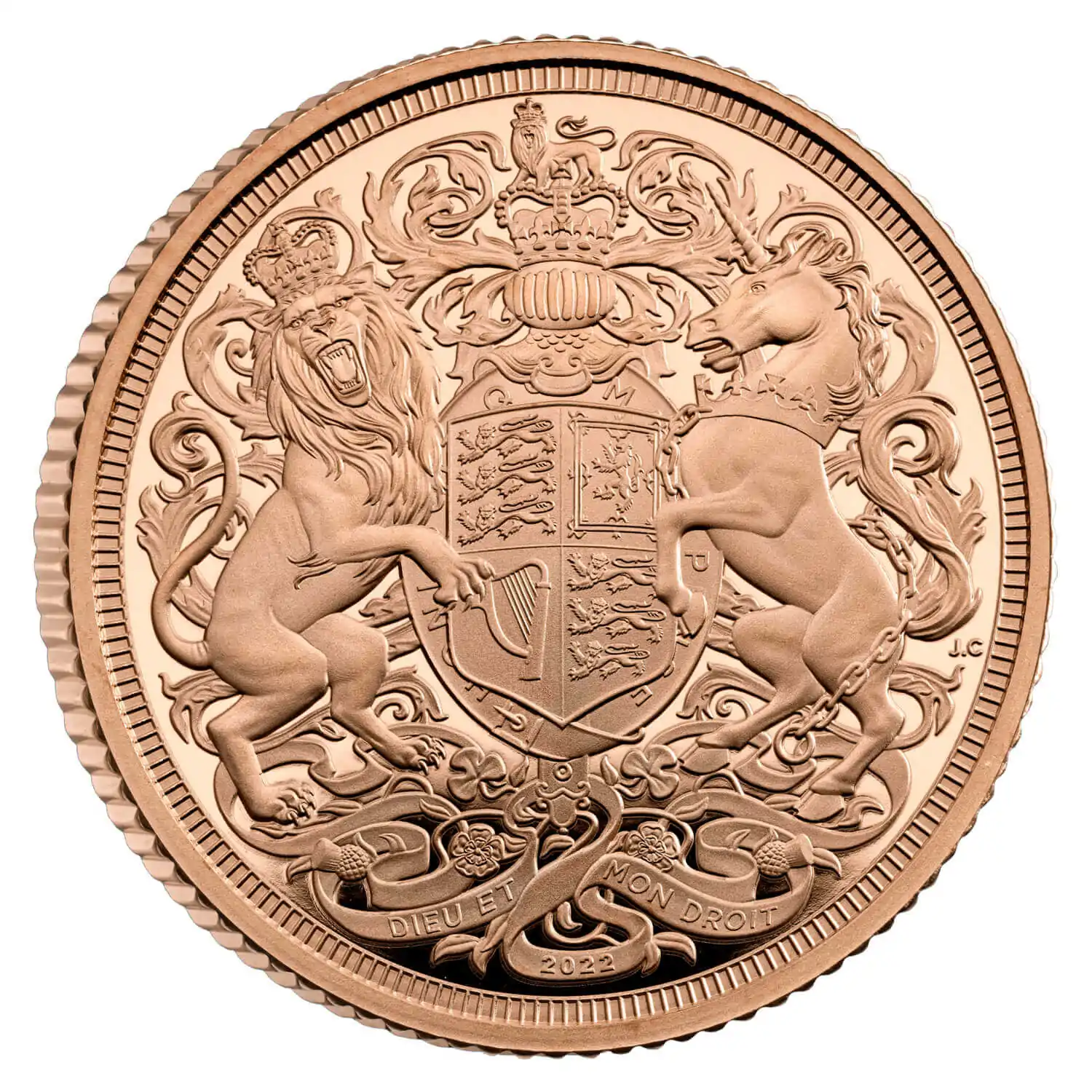 Złoty Brytyjski Suweren 2022 Memoriał Królowej Elżbiety II Proof - złota moneta