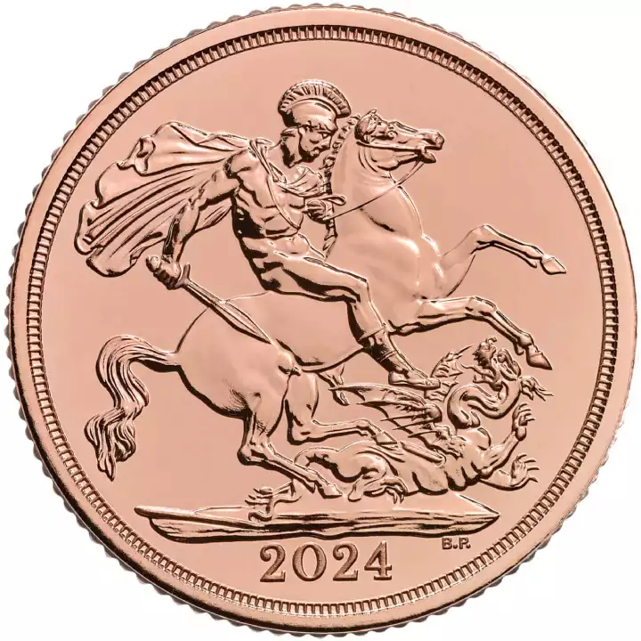 Złoty Brytyjski Suweren 2024 - złota moneta