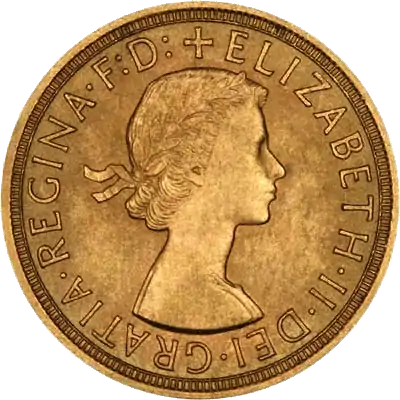Złoty Brytyjski Suweren – Królowa Elżbieta II - złota moneta