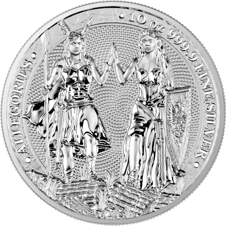 Allegories: Galia & Germania 10 uncji 2023 - srebrna moneta