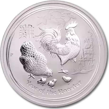 Australijski Lunar: Rok Koguta 2017 1 uncja - srebrna moneta