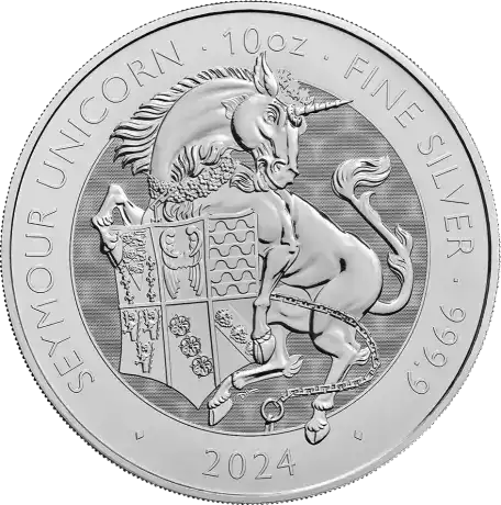 Bestie Tudorów: Jednorożec Seymour 10 uncji 2024 - srebrna moneta
