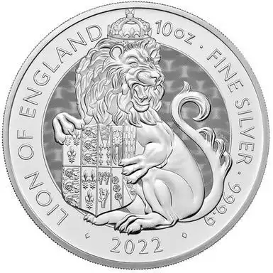 Bestie Tudorów: Lew Anglii 10 uncji 2022 - srebrna moneta