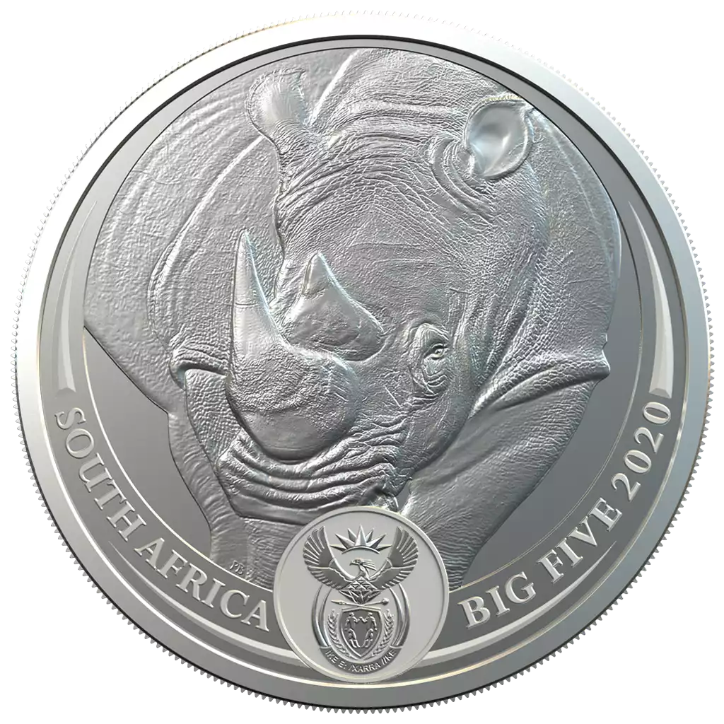 Big Five: Nosorożec 1 uncja 2020 - srebrna moneta