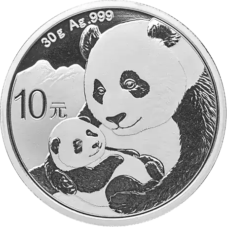 Chińska Panda 30 gramów 2019 - srebrna moneta