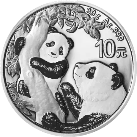 Chińska Panda 30 gramów 2021 - srebrna moneta
