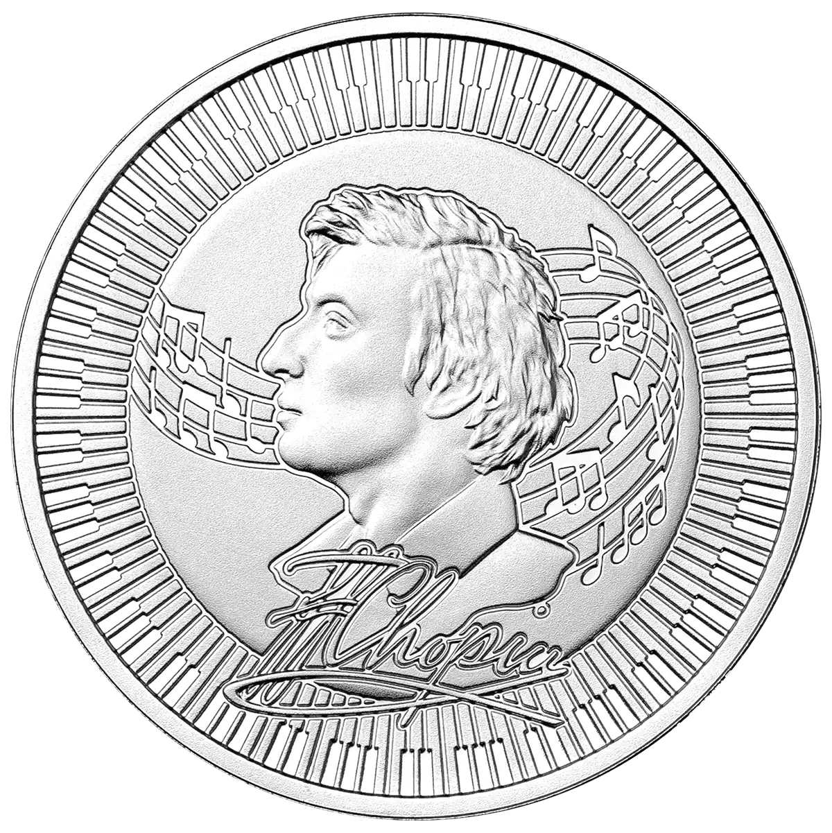 Fryderyk Chopin zestaw 100 x 1 Talar 1 uncja 2024 - srebrna moneta