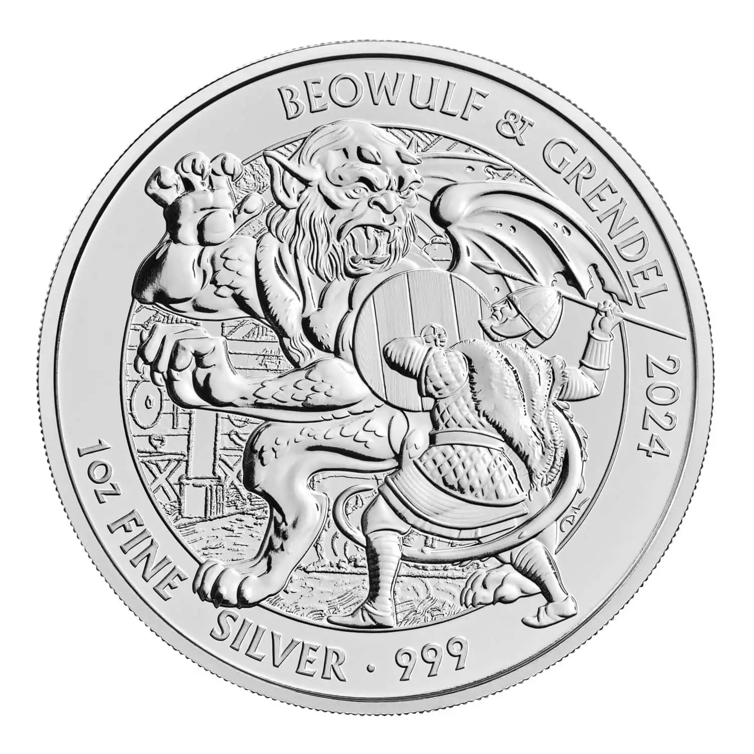 Mity i Legendy: Beowulf and Grendel 1 uncja 2024 - srebrna moneta