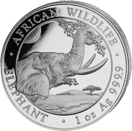 Somalijski Słoń 1 uncja 2023 - srebrna moneta