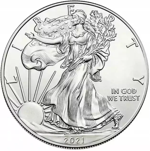 Srebrny Amerykański Orzeł 1 uncja 2021 - srebrna moneta