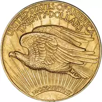 20 Dolarów Złoty Podwójny Orzeł Double Eagle Coin Saint rewers