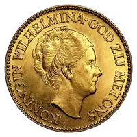 10 Guldenów Holenderskich - złota moneta