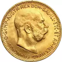 10 Koron Austro-Węgry - złota moneta