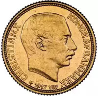 10 Koron Duńskich Christian X - złota moneta