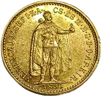 10 Koron Węgierskich - złota moneta
