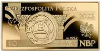 10 zł 2023 Polskie banknoty obiegowe złota moneta awers