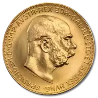 100 Koron Austriackich Franciszek Józef I - złota moneta