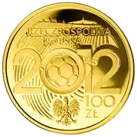 100 zł Mistrzostwa Europy w Piłce Nożnej UEFA 2010-12 awers